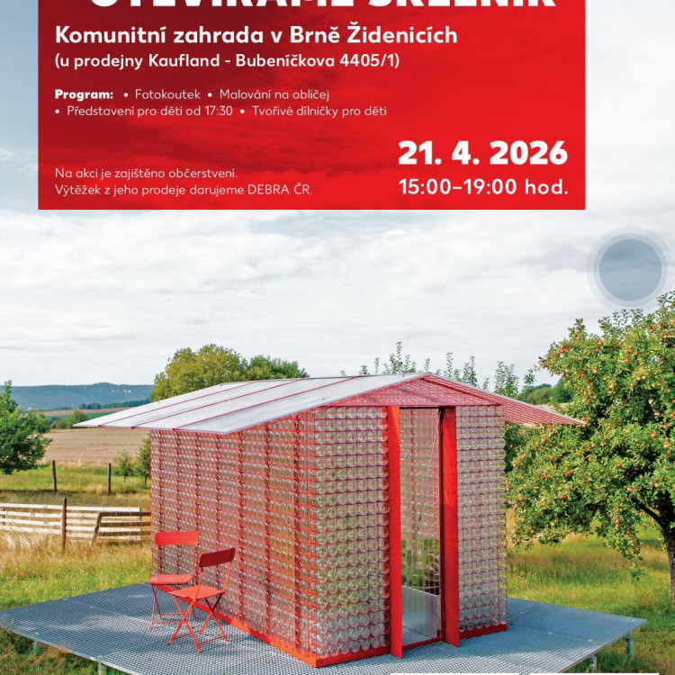 Zahradní slavnost v komunitní zahradě Židenice - otevření skleníku z Designbloku