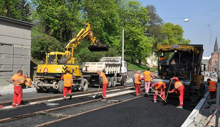 Výstavba tramvajové tratě
