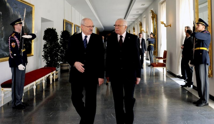 Václav Klaus a Ivan Gašparovič