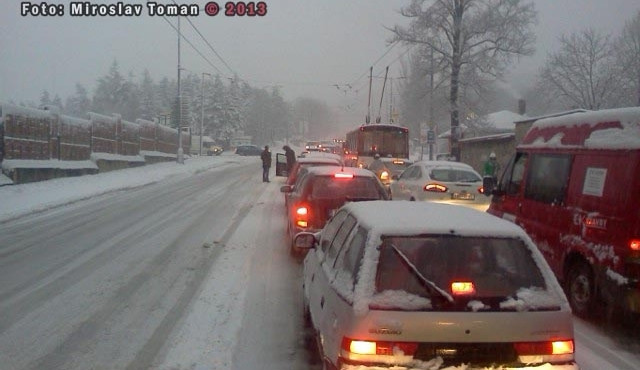 Kolaps brněnské dopravy během pondělního podvečera