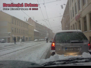 Brno zažilo nečekaný příval sněhu