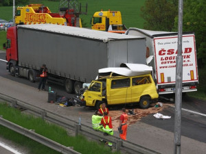 Dálnici D1 blokuje na 190. kilometru nehoda