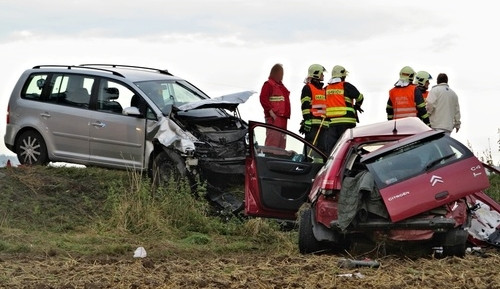 Nehoda u Bořitova, foto: HZS JMK
