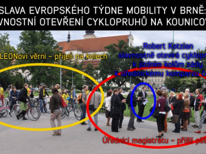 V Brně otevřeli průlomový cyklopruh v Kounicově ulici