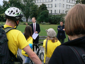 Otevření cyklopruhů na Kounicově ulici, foto: Pavel Jelíne, MotorMIX.cz