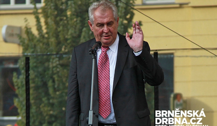 Miloš Zeman na náměstí Svobody, foto: Brněnská Drbna