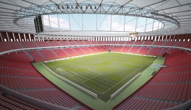 Vizualizace návrhu nového stadionu Za Lužánkami