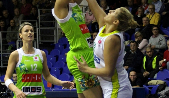 Zakončení Danielle Hamilton v utkání v Šoproni. Zdroj: IMOS Brno 