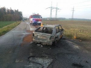 Torzo shořelé felicie, foto: Policie ČR