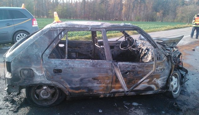 Torzo shořelé felicie, foto: Policie ČR