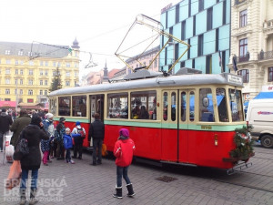 Brnem projížděla Betlémská tramvaj