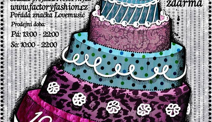 Plakát k akci zachovává narozeninovou tematiku, foto: Factory Fashion Market