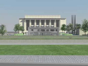 Budoucí podoba parku před Janáčkovým divadlem, vizualizace: Ateliér A3