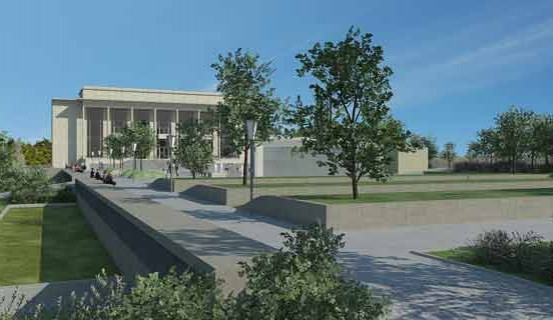 Budoucí podoba parku před Janáčkovým divadlem, vizualizace: Ateliér A3