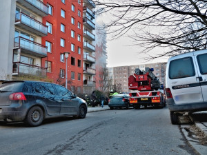 Hasiči likvidovali požár v Prušánecké ulici na Vinohradech, foto: hasiči JMK