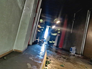 Hasiči likvidovali požár v Prušánecké ulici na Vinohradech, foto: hasiči JMK