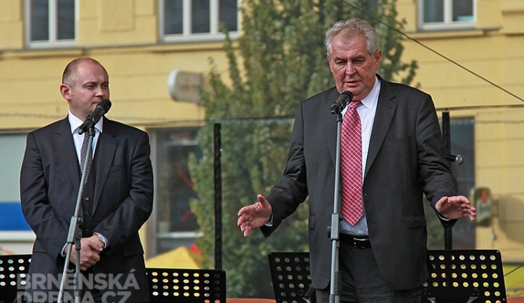 Michal Hašek při setkání s prezidentem Zemanem, foto: Brněnská Drbna, Miroslav Toman