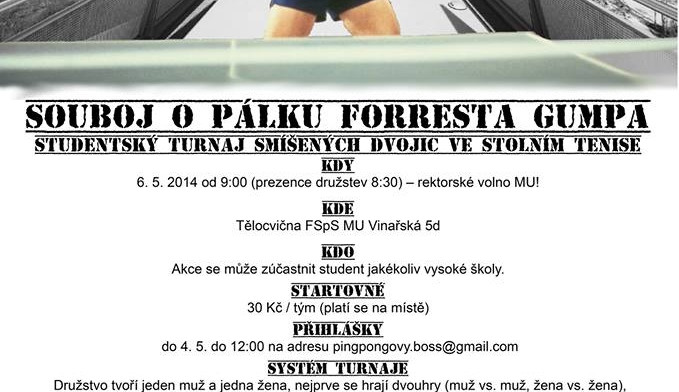 Plakát k akci, foto: Turnaj smíšených dvojic ve stolním tenise