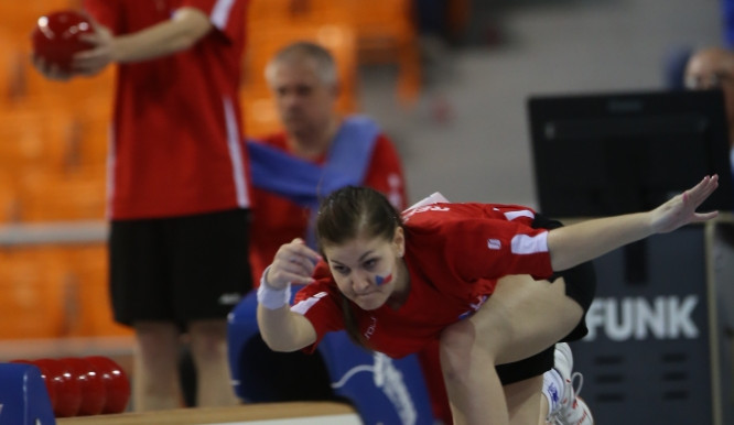 Jan Bína a Natálie Topičová, foto: Mistrovství světa v kuželkách 2014