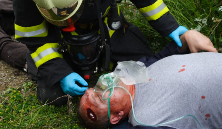 Cvičný zásah hasičů, foto: HZS JMK