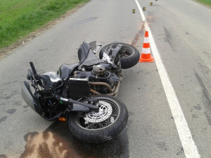 V centru Brna se střetnul motocykl s chodcem, došlo na těžká zranění