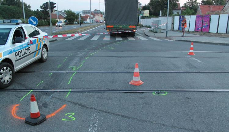 Místo nehody na křižovatce Táborské a Gajdošovy ulice, foto: Policie ČR