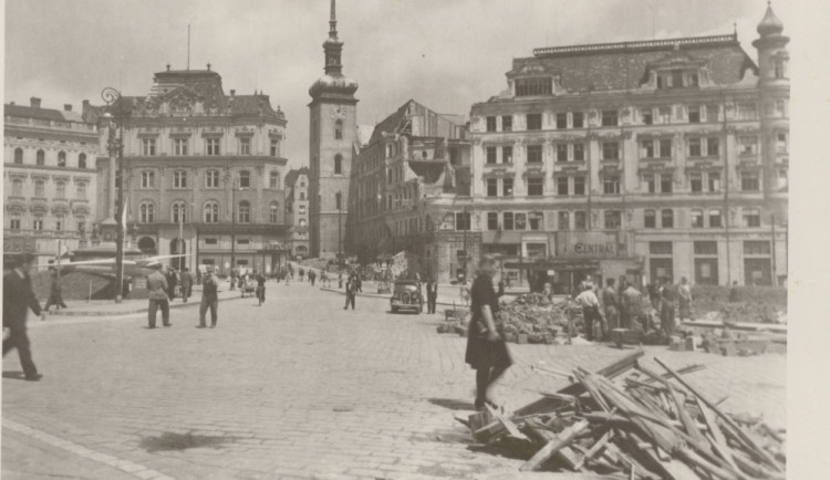 Následky bombardování centra Brna v roce 1944, Foto: archiv Muzea města Brna