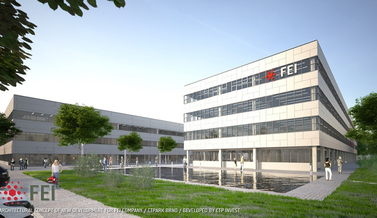 Moderní zázemí nové továrny FEI v Brně