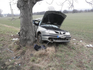 Nehoda na Kyjovsku-náraz do stromu