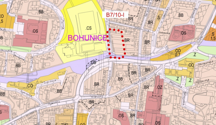 Územní plán zadání změn-výřez