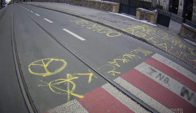 Posprejovaný přechod