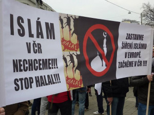 Na demonstraci proti islámu v Brně přišlo několik set lidí, byl klid