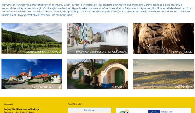 Screenshot ze serveru jizni-morava.cz