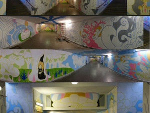 Umělec Kiseljov předal Tišnovu vymalovaný podchod na nádraží