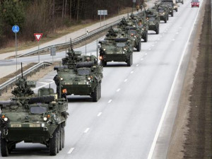 Konvoj armády USA vyrazil z Vyškova na cvičení NATO do Maďarska