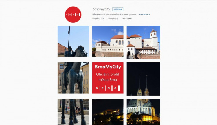 Instagramový profil Brna