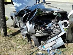 Dopravní nehoda autobusu a osobního auta