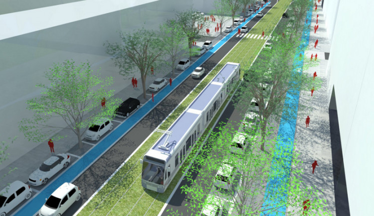 Návrh na rekonstrukci Štefánikovy ulice, foto: Platforma Architekti