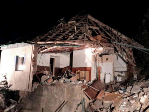 Výbuch plynu zničil dům v Olešnici na Blanensku