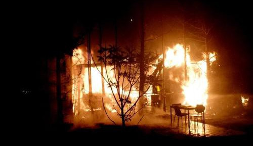 Požár chaty na Blanensku, zdroj: HZS JMK