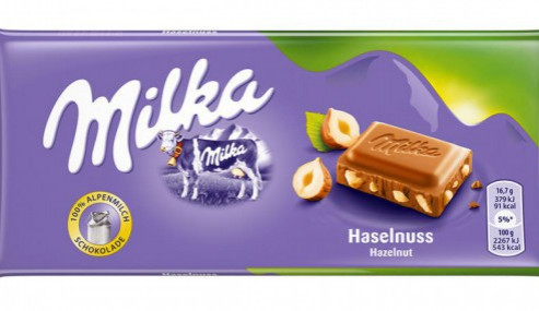 Milka s lískovými oříšky, Zdroj: Mondelez Czech Republic