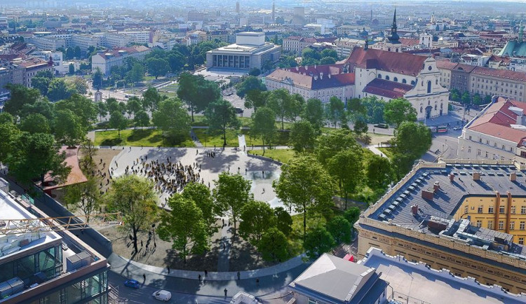 Vizualizace Moravského náměstí, Zdroj: Consequence forma architecture