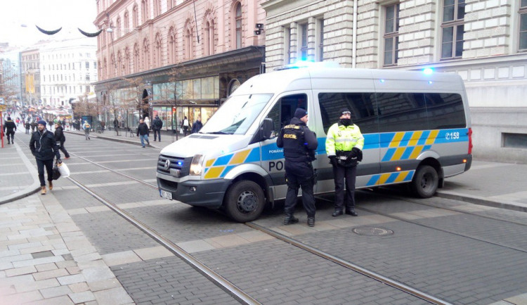Policisté hlídkují v brněnském centru, autor: Martin Šeda
