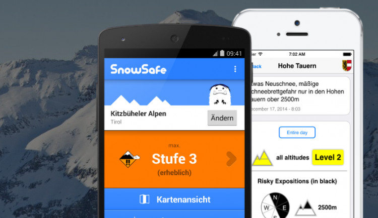 Lavinová aplikace, ilustrační foto