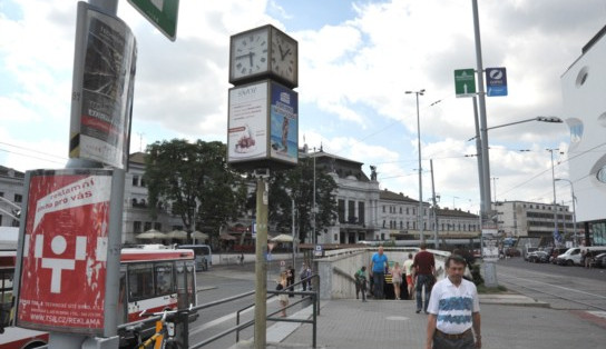 Staré hodiny na Benešově ulici, zdroj: brno.cz