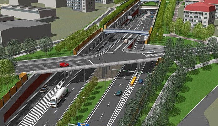 Vizualizace části etapy Žabovřeské, zdroj: Městský okruh Brno