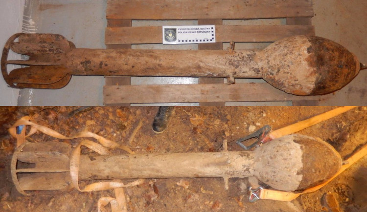 Nevybuchlá bomba, Zdroj: PČR