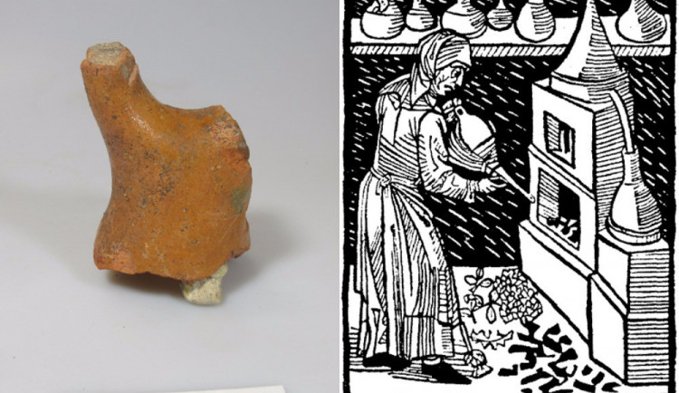 Úlomek z destilačního přístroje, zdroj: Archaia Brno