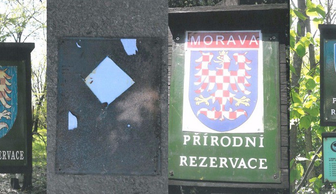 Ukradené nebo poničené cedule