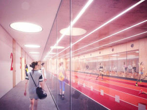 Vizualizace nové brněnské atletické haly